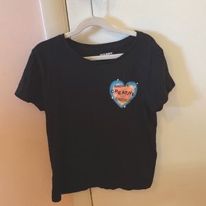 Old Navy black t-shirt size 14-16 kids XL